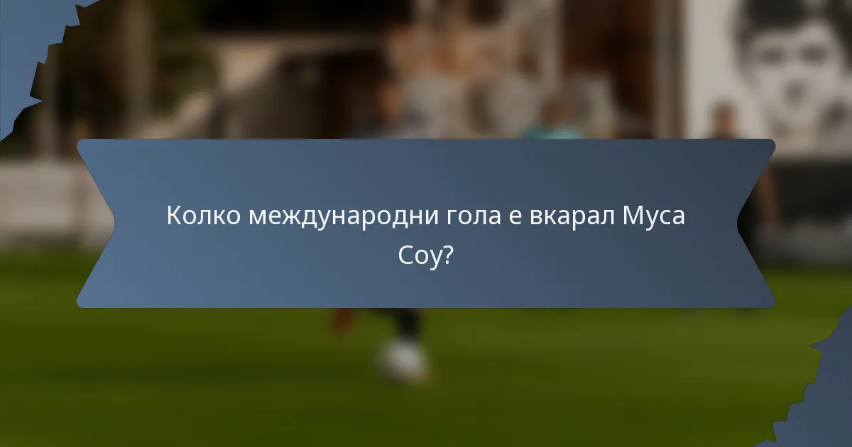Колко международни гола е вкарал Муса Соу?