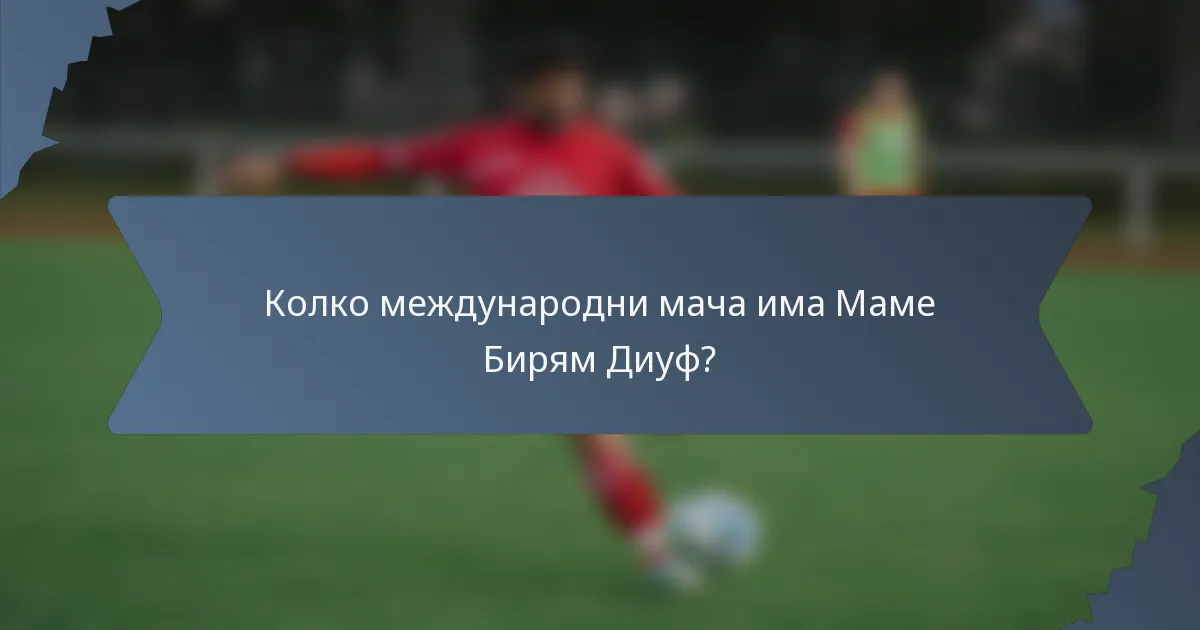 Колко международни мача има Маме Бирям Диуф?